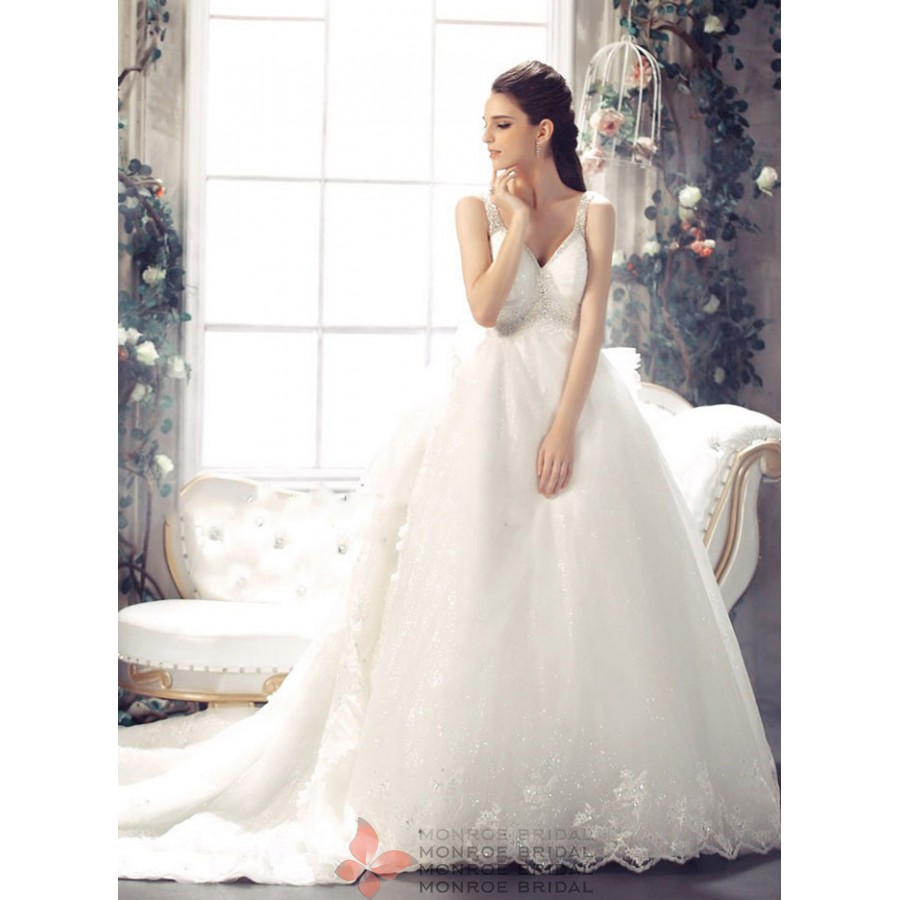 Anna - Strapless Satin Ball Gown - Luxury Satin Ball Gown Wedding Dress